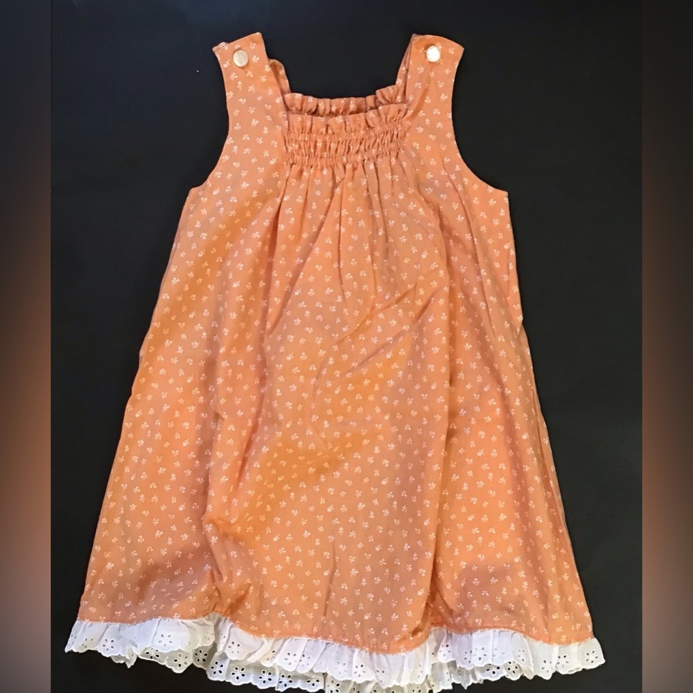 Vintage 70’s Homemade Smocked Sundress with Pockets